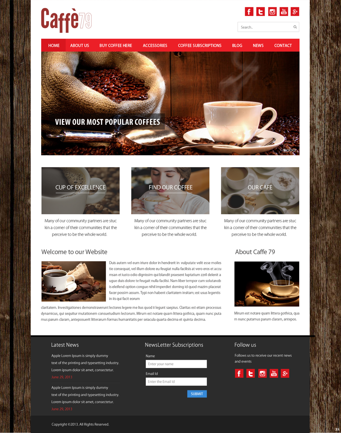 Web Design by pb for Caffe 79 Ltd | Design #2654736