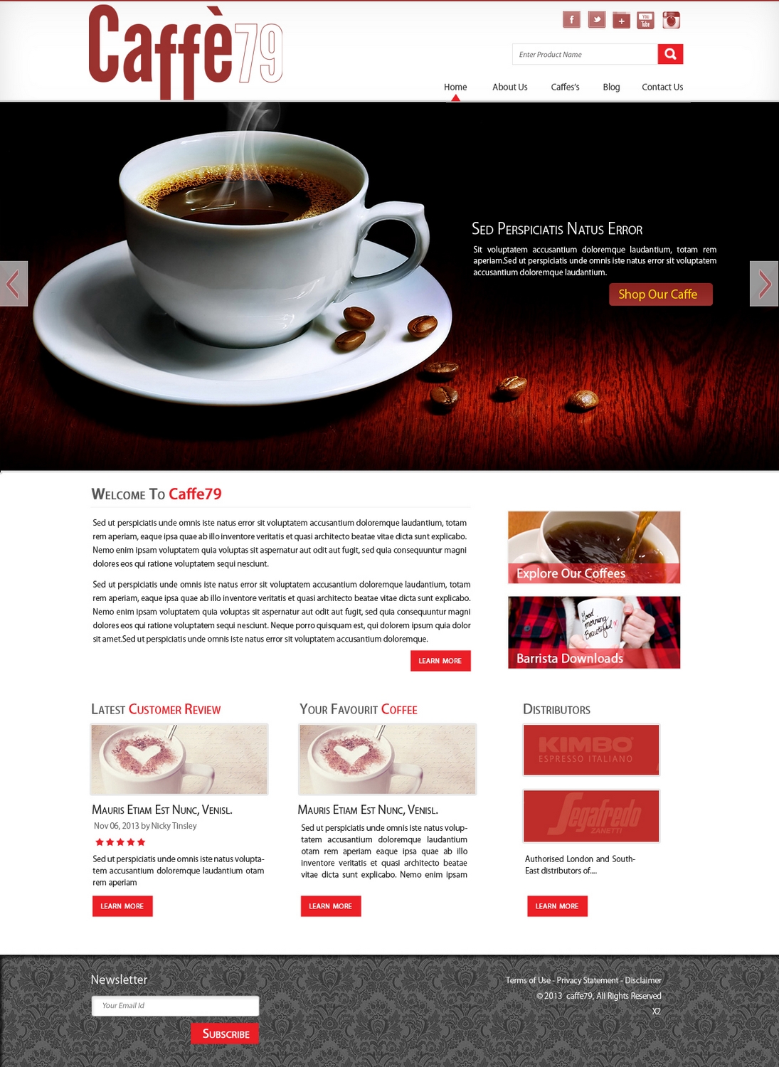 Diseño Web por pb para Caffe 79 Ltd | Diseño #2654742