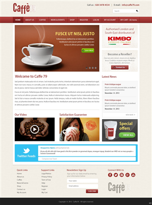 Diseño Web por pb para Caffe 79 Ltd | Diseño: #2654755