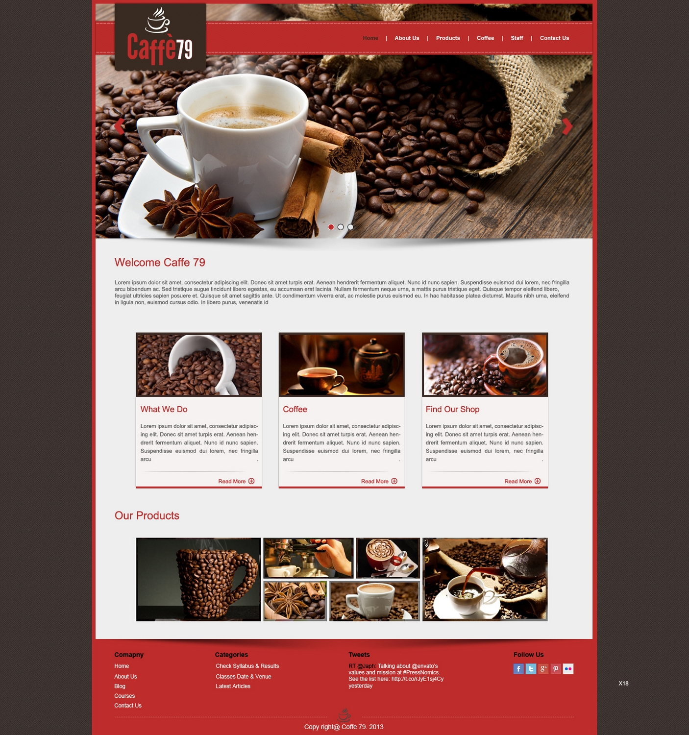Web Design by pb for Caffe 79 Ltd | Design #2658573