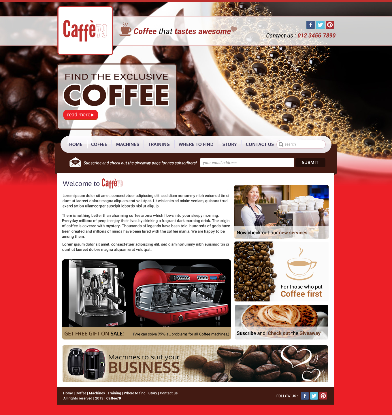 Diseño Web por Sbss para Caffe 79 Ltd | Diseño #2663689