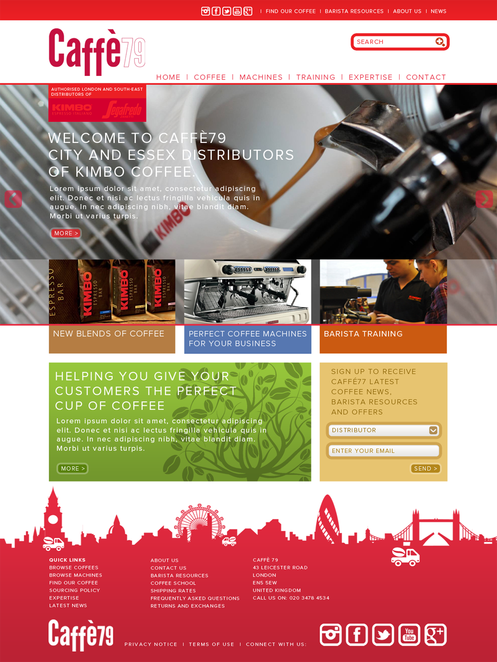 Diseño Web por Craig Steel Design para Caffe 79 Ltd | Diseño #2663181