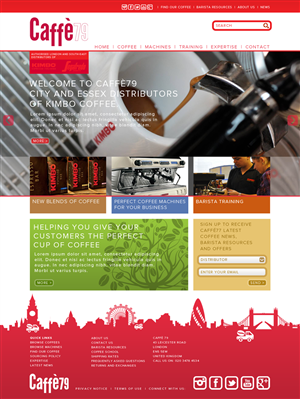 Web Design by Craig Steel Design for Caffe 79 Ltd | Design #2663181