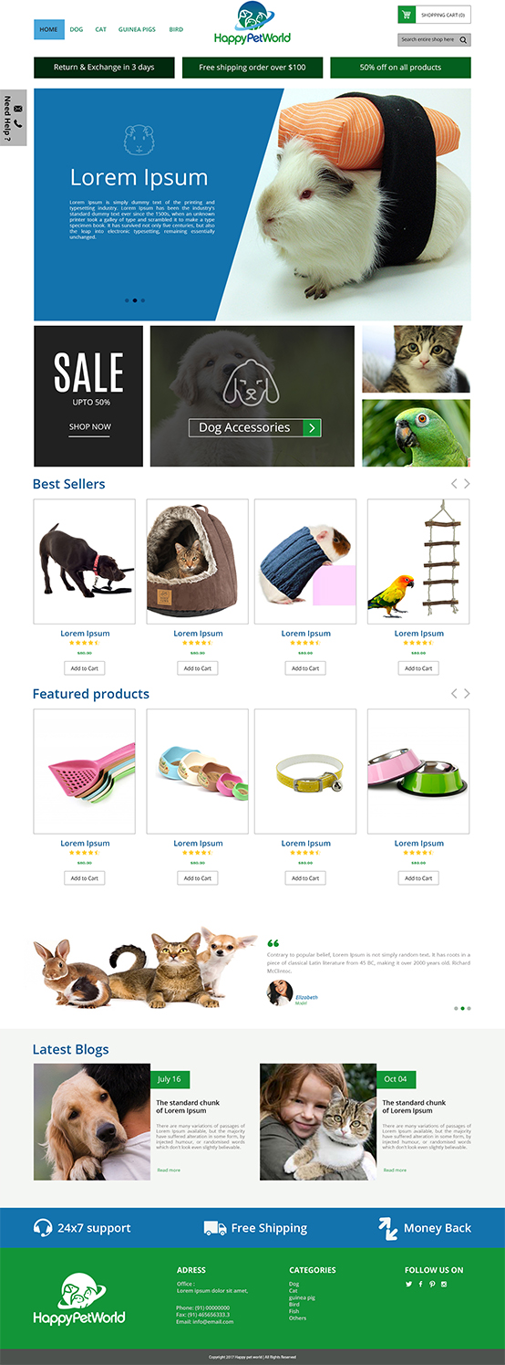 Web Design by Sketchweb for HappyPetWorld UG | Design #16094289