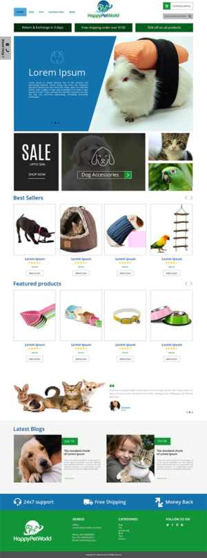 Web Design par Sketchweb pour HappyPetWorld UG | Design #16094289