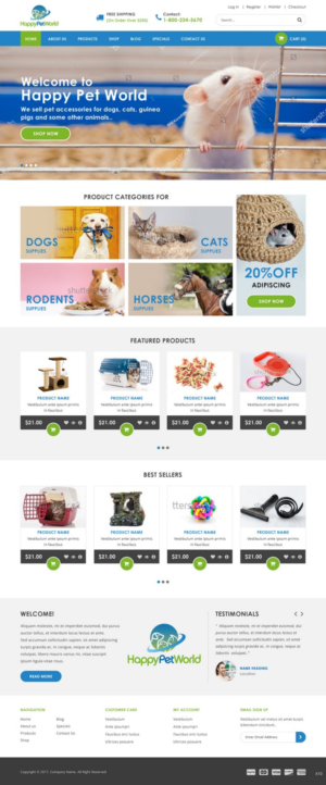 Web Design by pb for HappyPetWorld UG | Design: #16053618