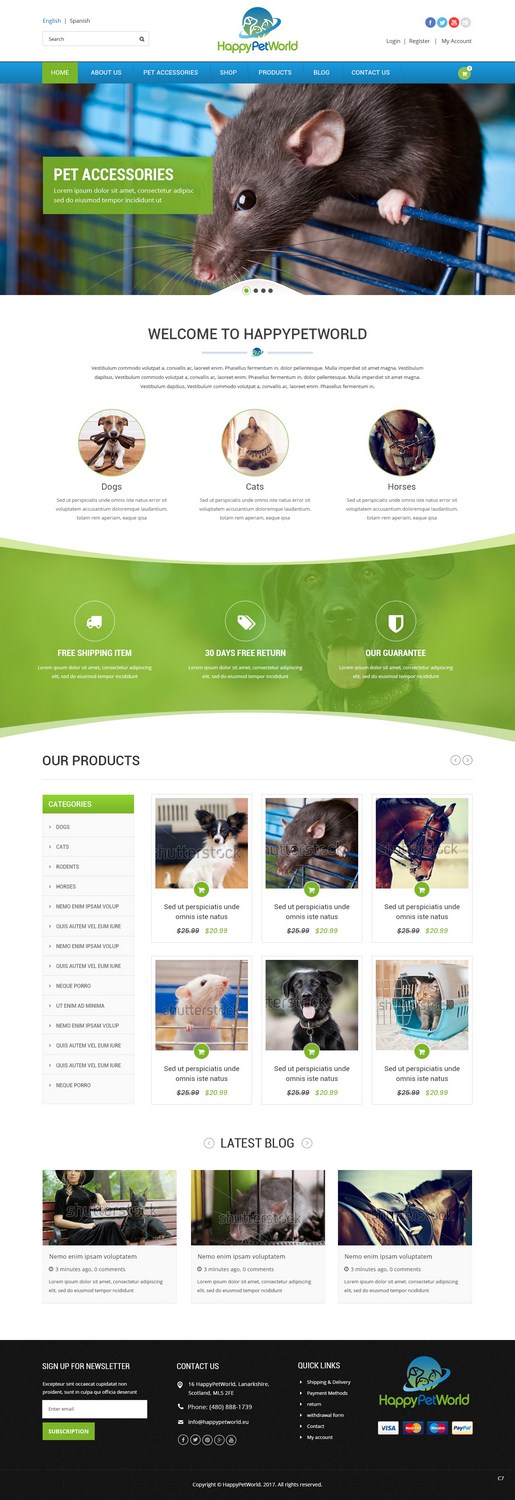Web Design by pb for HappyPetWorld UG | Design #16053621