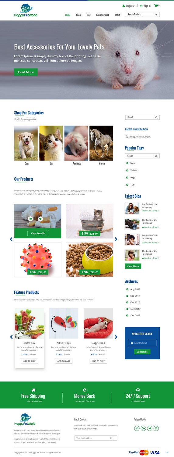Diseño Web por pb para HappyPetWorld UG | Diseño #16053625