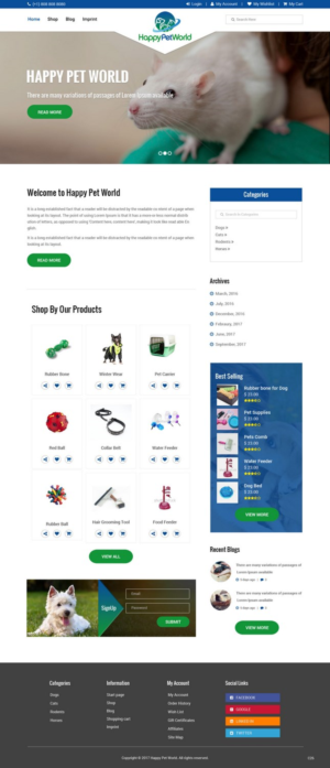 Web Design by pb for HappyPetWorld UG | Design: #16053630