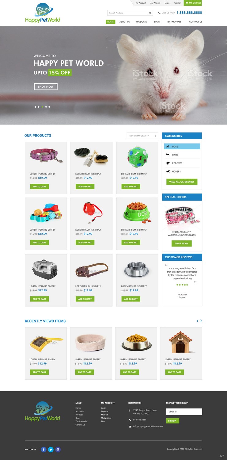 Web Design par pb pour HappyPetWorld UG | Design #16053631