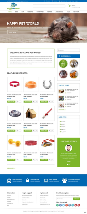 Web Design by pb for HappyPetWorld UG | Design: #16053632