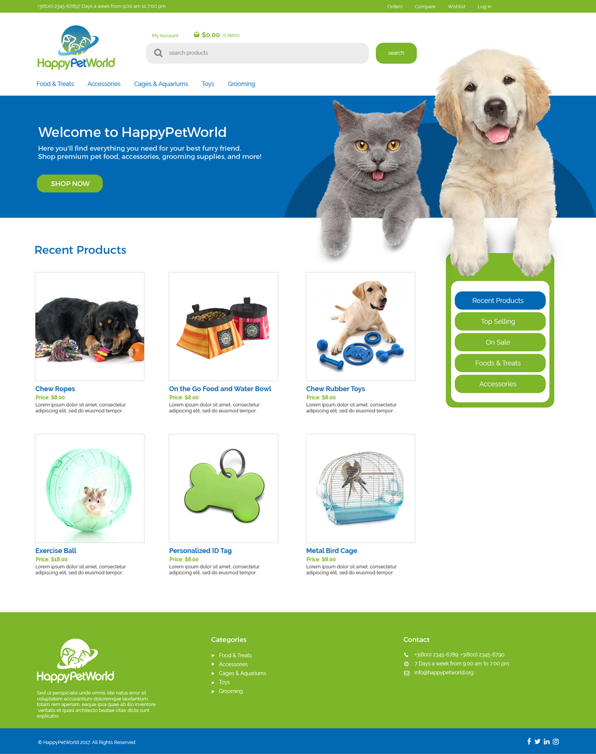 Web Design by jeckx2 for HappyPetWorld UG | Design #16078717