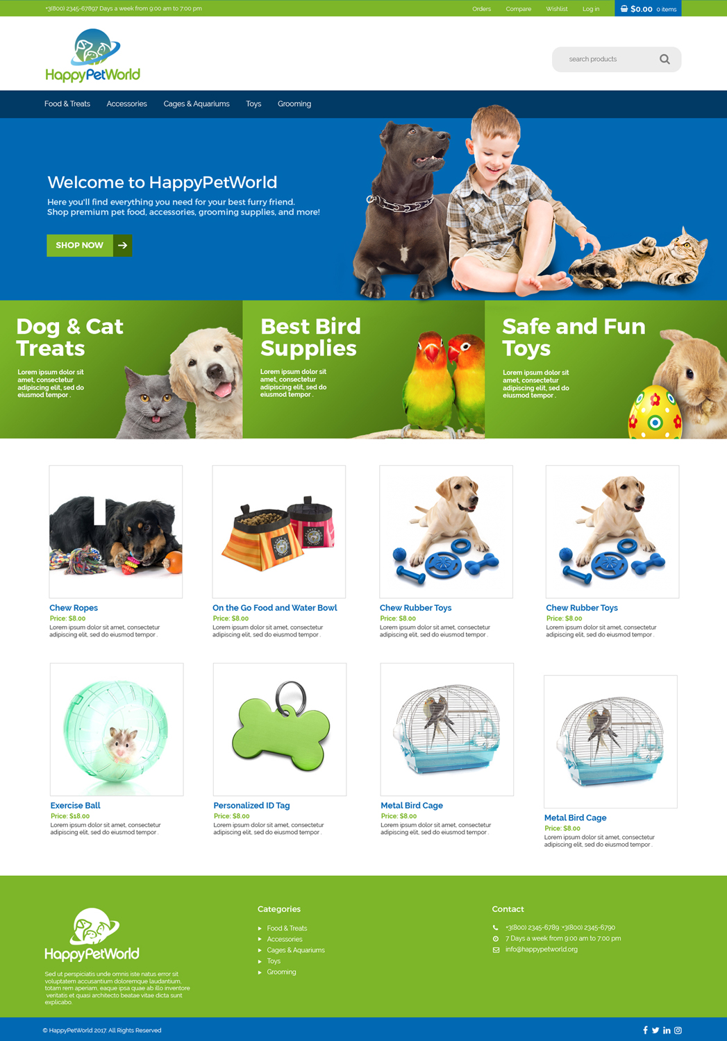 Web Design by jeckx2 for HappyPetWorld UG | Design #16107359