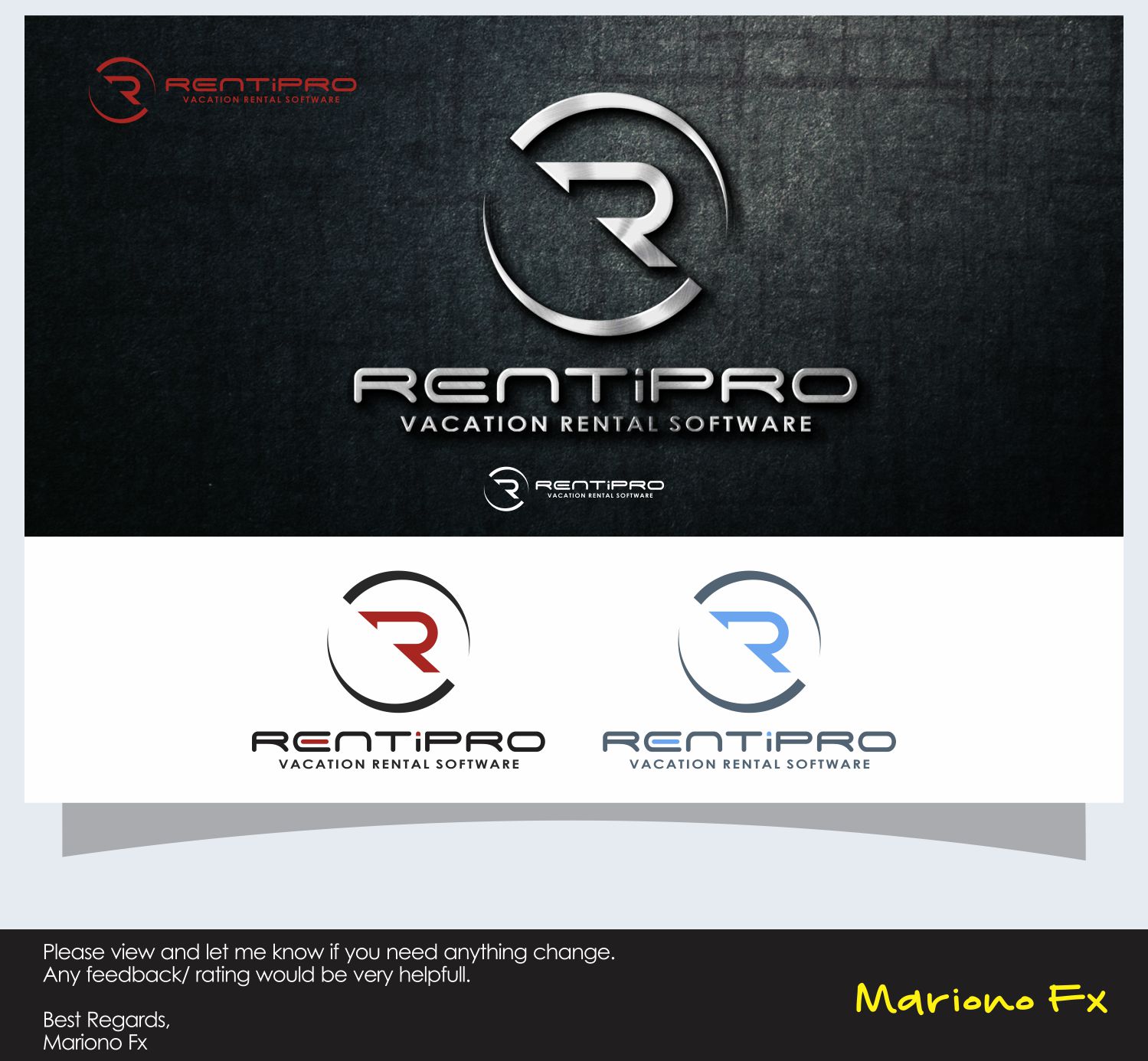 Logo Design by Mariono Fx for Mistral Vacation Homes Management SL | Design #16031814