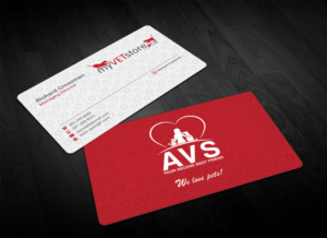 Business Cards for a company that provides webstore services to veterinarians | Business Card Design by Sandaruwan