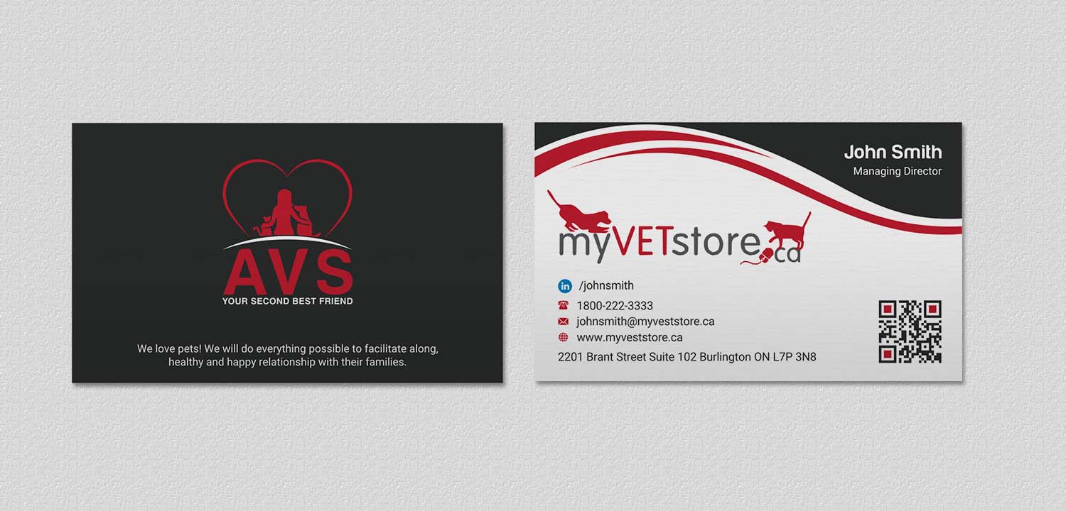 Business Card Design by INDIAN_Ashok for Acumenex Veterinary Solutions | Design #16043676