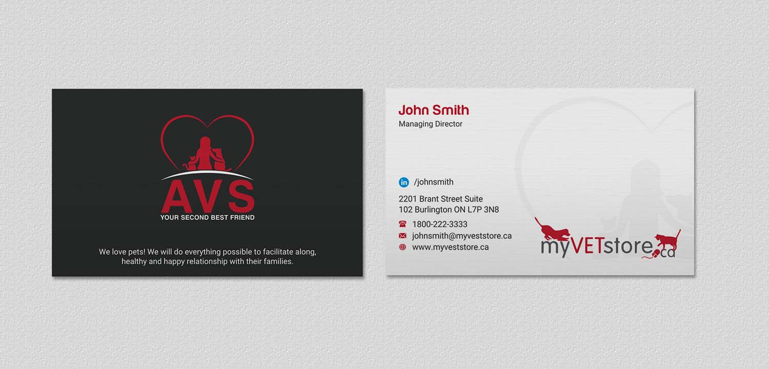 Business Card Design by INDIAN_Ashok for Acumenex Veterinary Solutions | Design #16043677