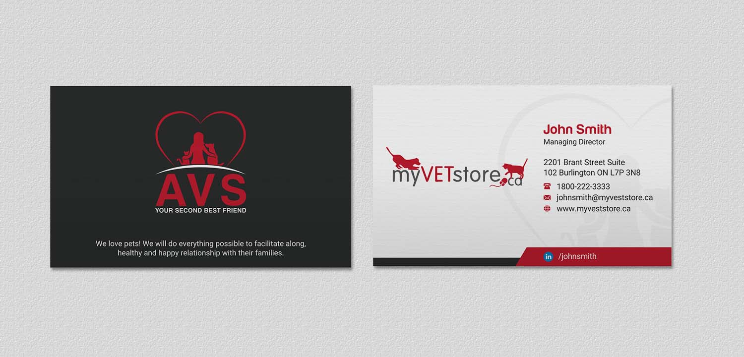 Business Card Design by INDIAN_Ashok for Acumenex Veterinary Solutions | Design #16043683