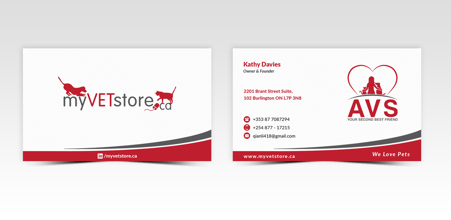 Diseño de Tarjeta de Presentación por Pointless Pixels India para Acumenex Veterinary Solutions | Diseño #16023253