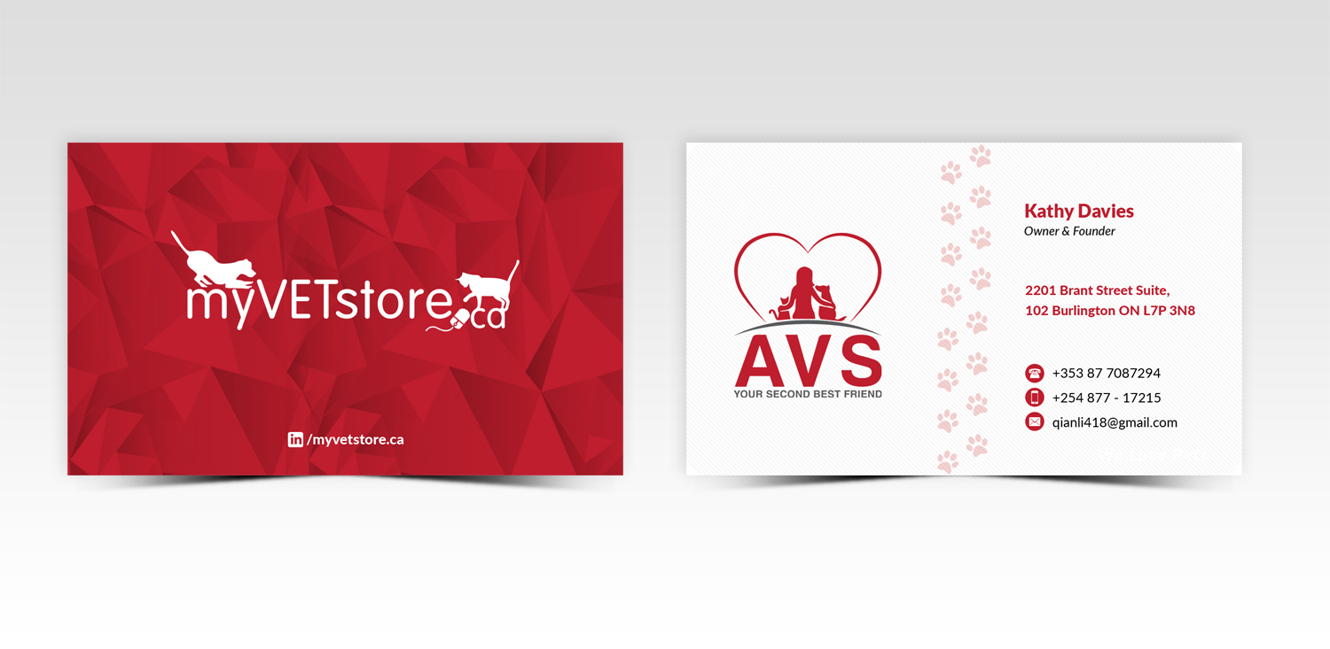 Design de Carte de Visite par Pointless Pixels India pour Acumenex Veterinary Solutions | Design #16023440