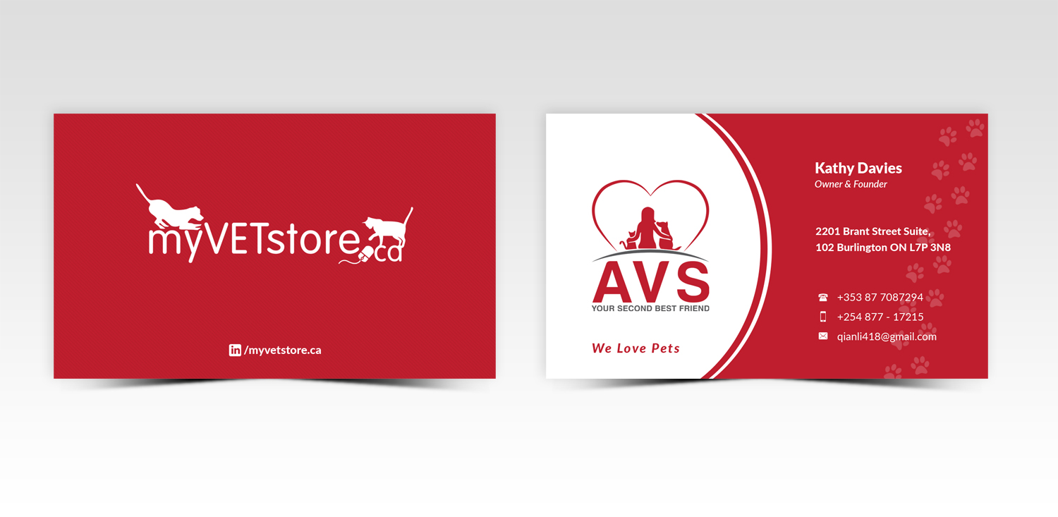 Design de Carte de Visite par Pointless Pixels India pour Acumenex Veterinary Solutions | Design #16023547
