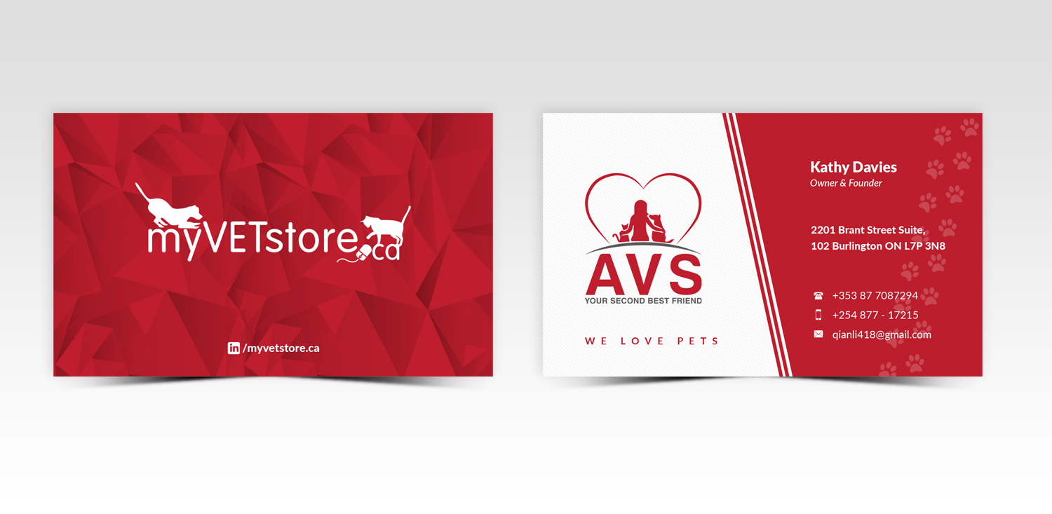 Design de Carte de Visite par Pointless Pixels India pour Acumenex Veterinary Solutions | Design #16023584