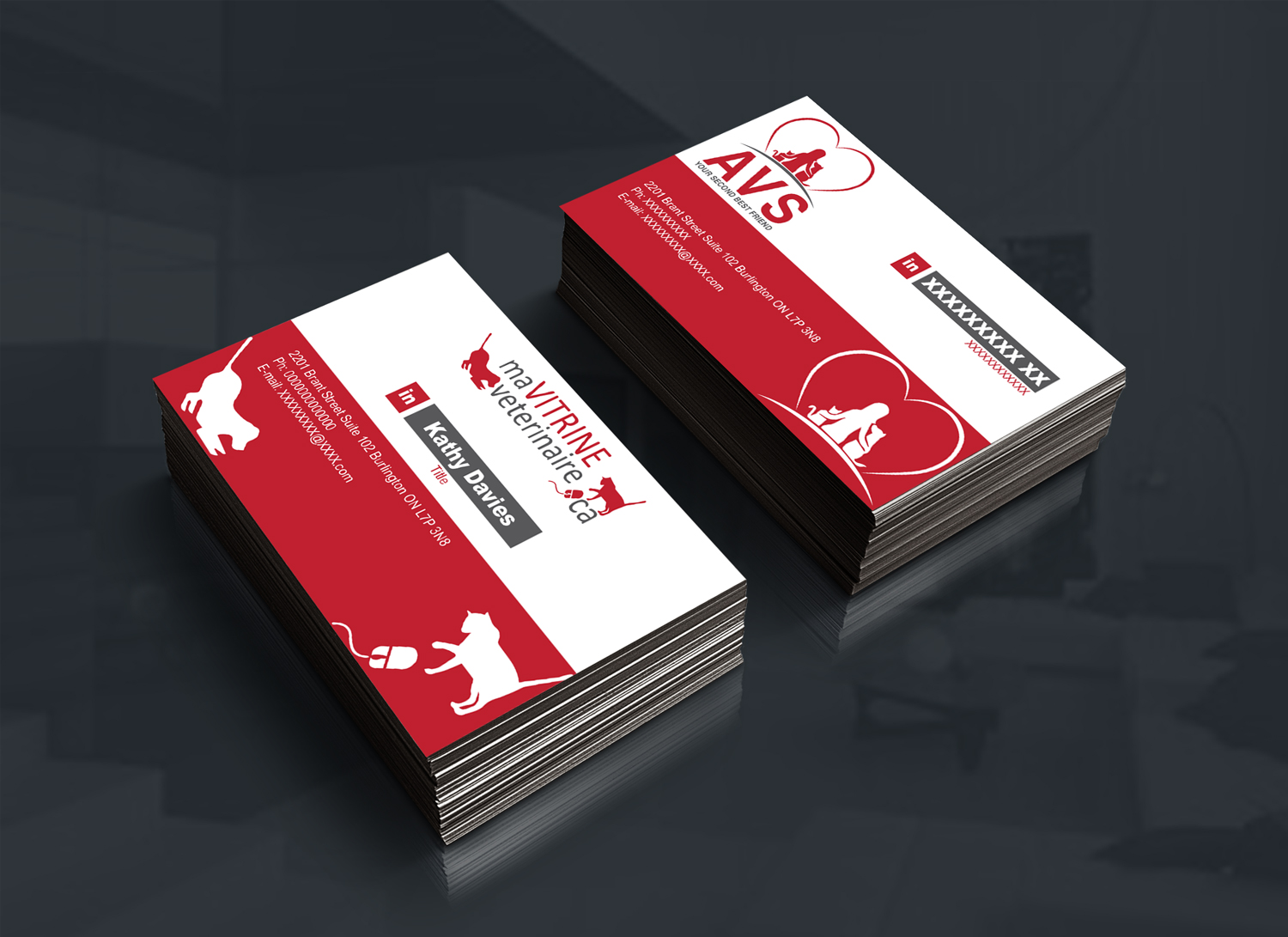 Business Card Design by Umer Ilyas for Acumenex Veterinary Solutions | Design #16020663