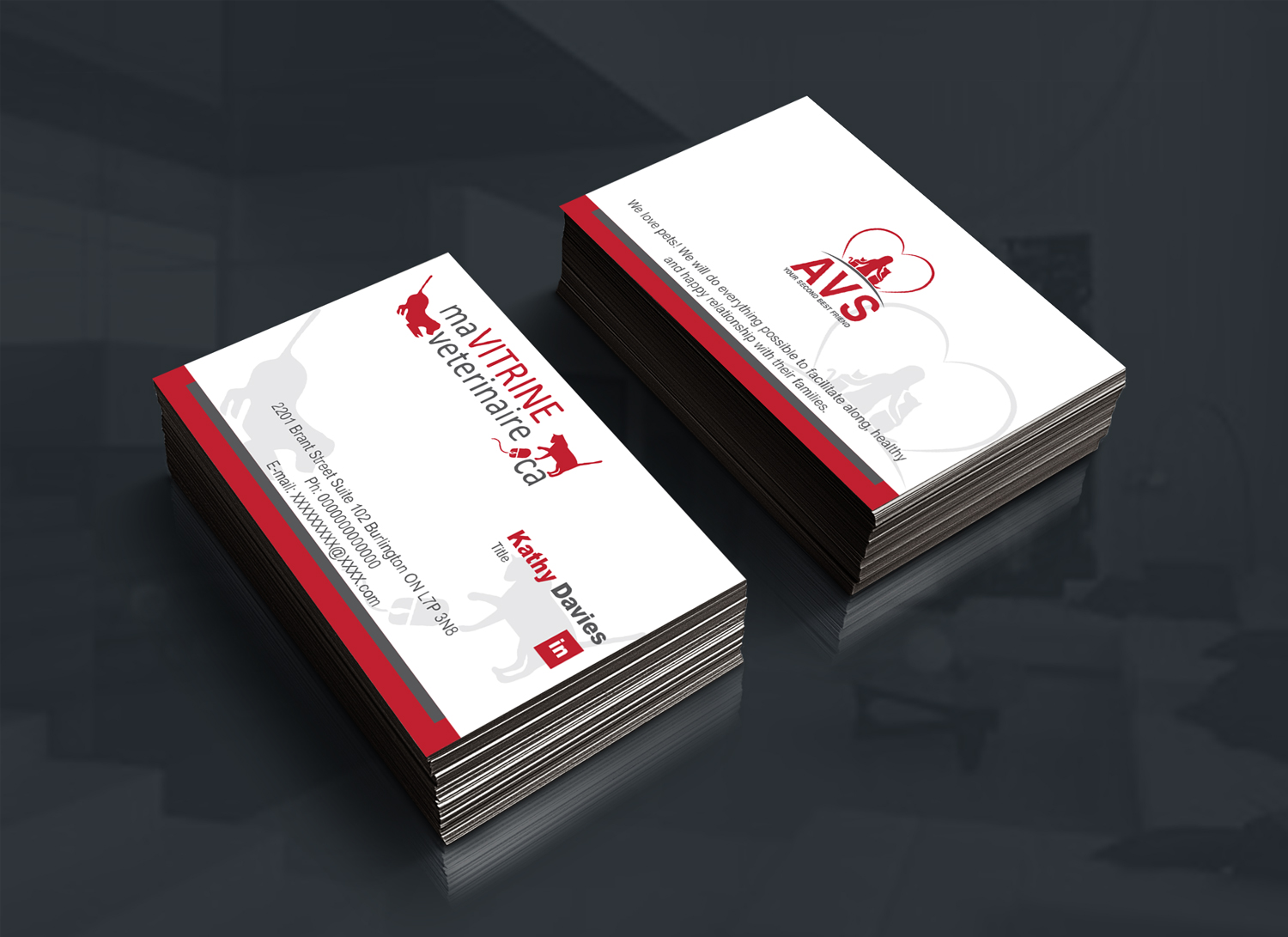 Business Card Design by Umer Ilyas for Acumenex Veterinary Solutions | Design #16023677