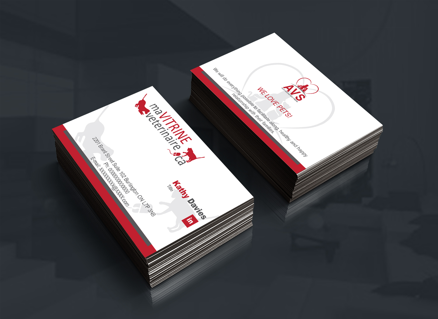 Business Card Design by Umer Ilyas for Acumenex Veterinary Solutions | Design #16023804