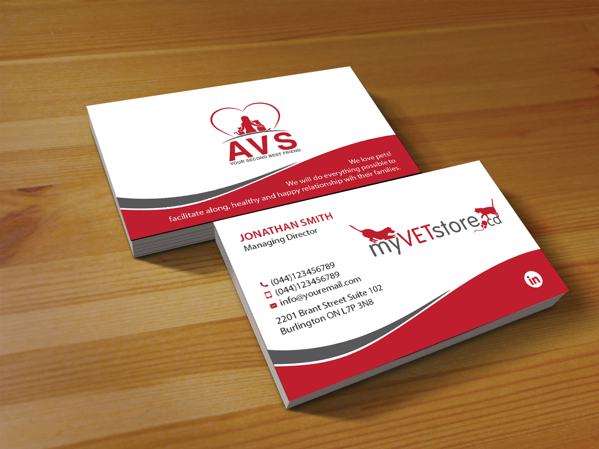 Business Card Design by Creations Box 2015 for Acumenex Veterinary Solutions | Design #16032750