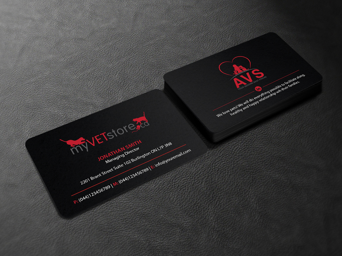 Business Card Design by Creations Box 2015 for Acumenex Veterinary Solutions | Design #16032755