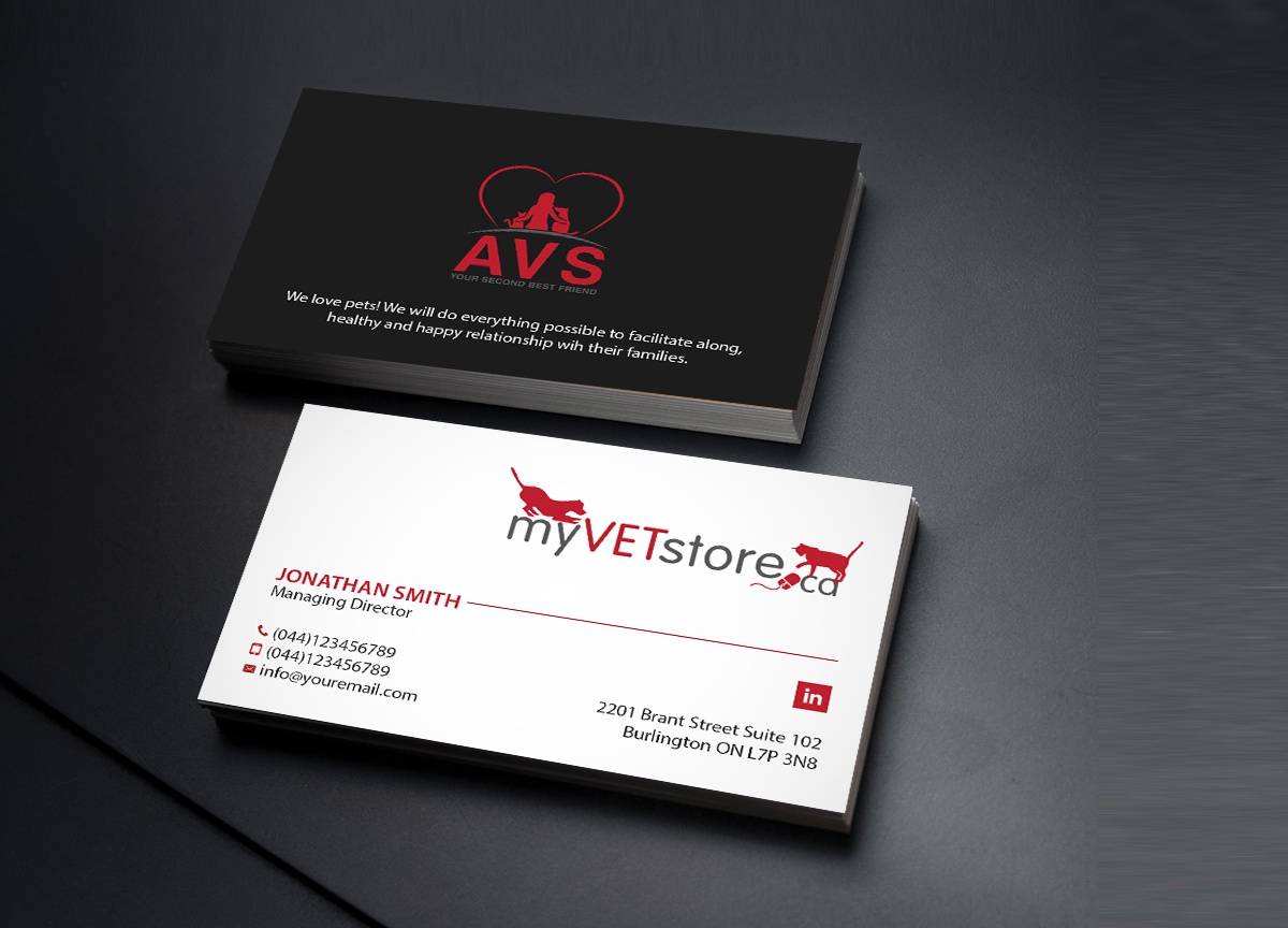 Business Card Design by Creations Box 2015 for Acumenex Veterinary Solutions | Design #16032758