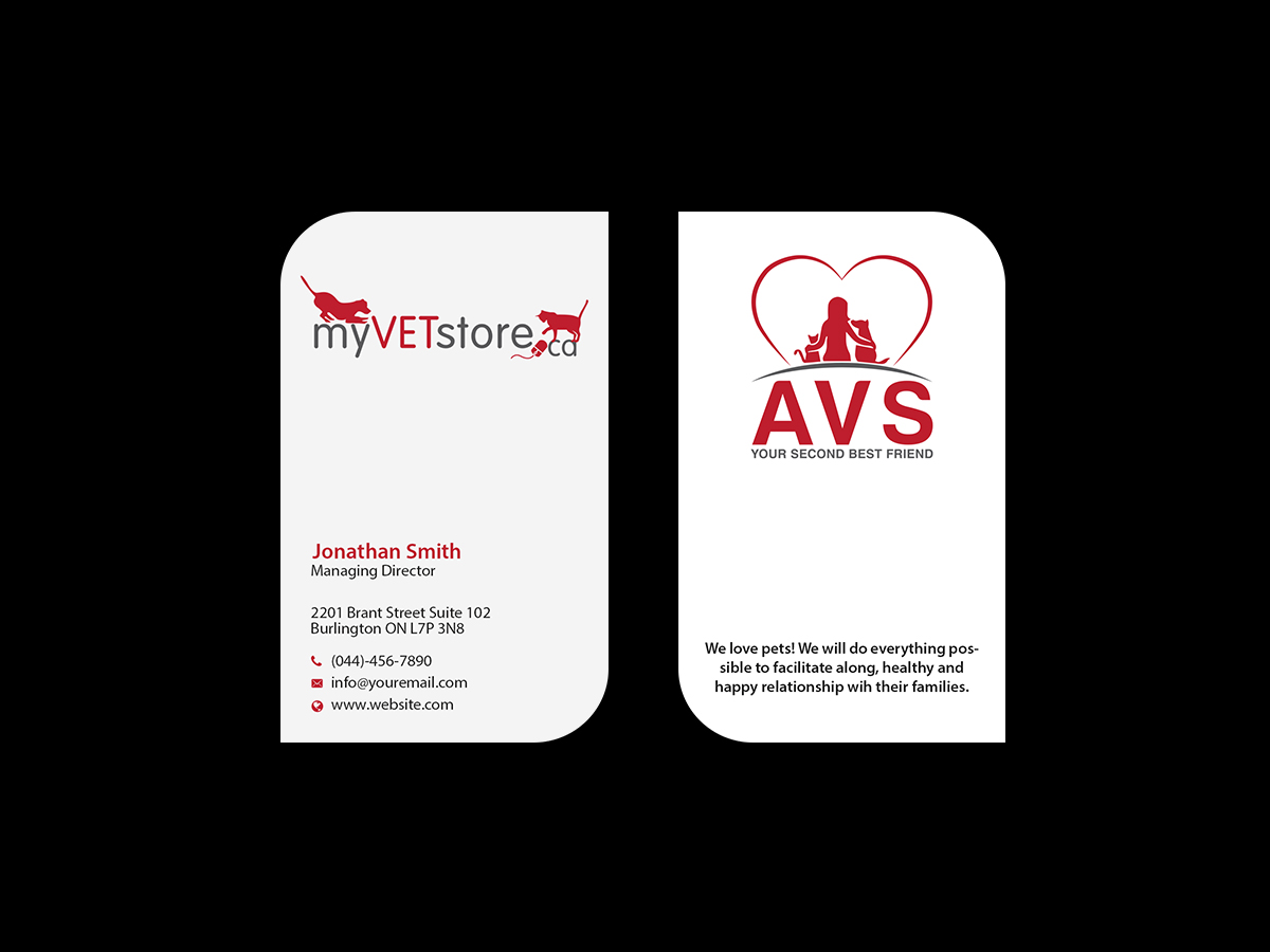 Business Card Design by Creations Box 2015 for Acumenex Veterinary Solutions | Design #16032760