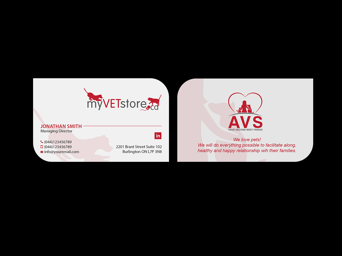 Business Card Design by Creations Box 2015 for Acumenex Veterinary Solutions | Design #16032776