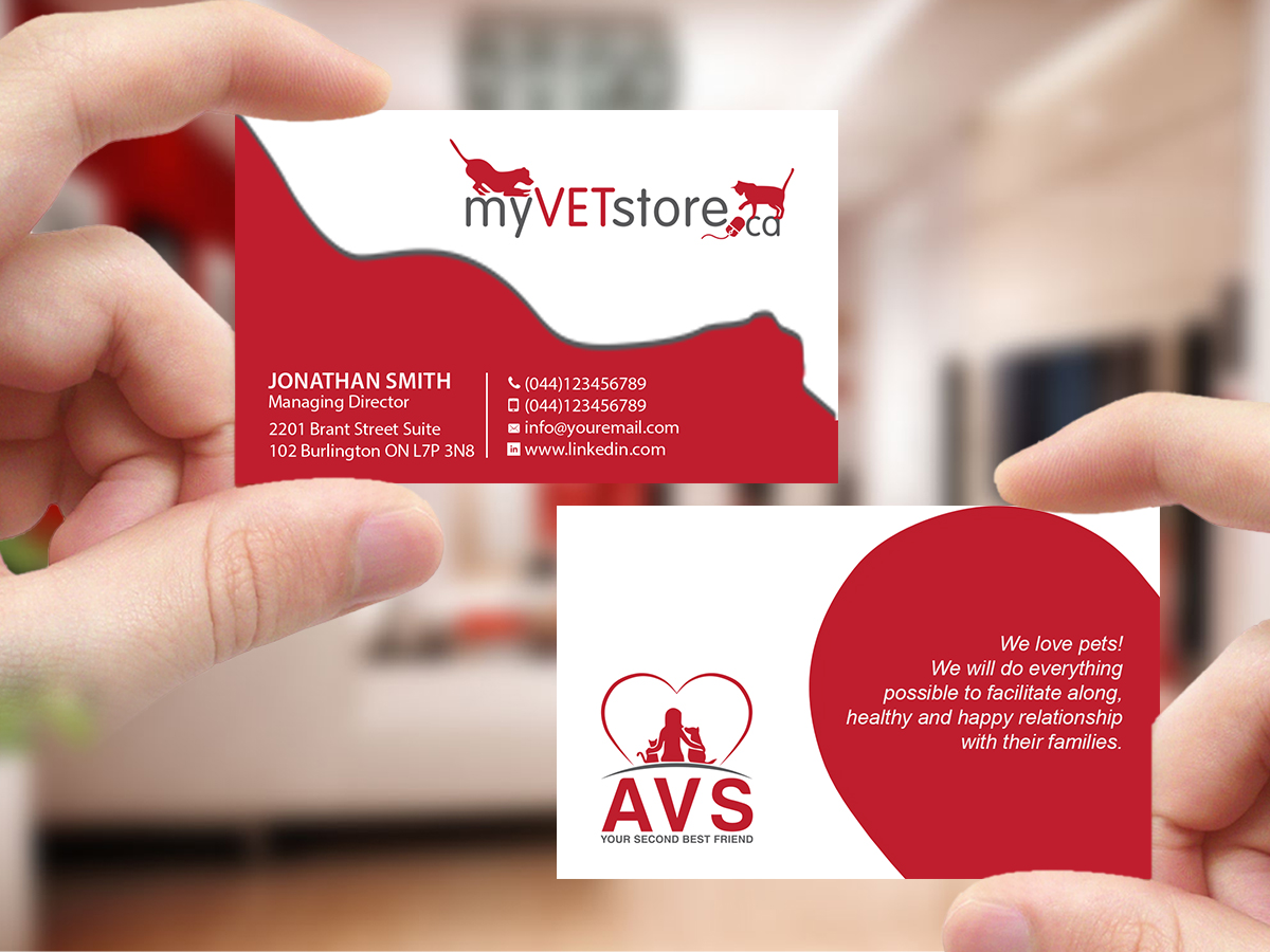 Business Card Design by Creations Box 2015 for Acumenex Veterinary Solutions | Design #16032821