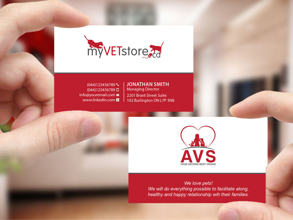 Business Card Design by Creations Box 2015 for Acumenex Veterinary Solutions | Design #16032822