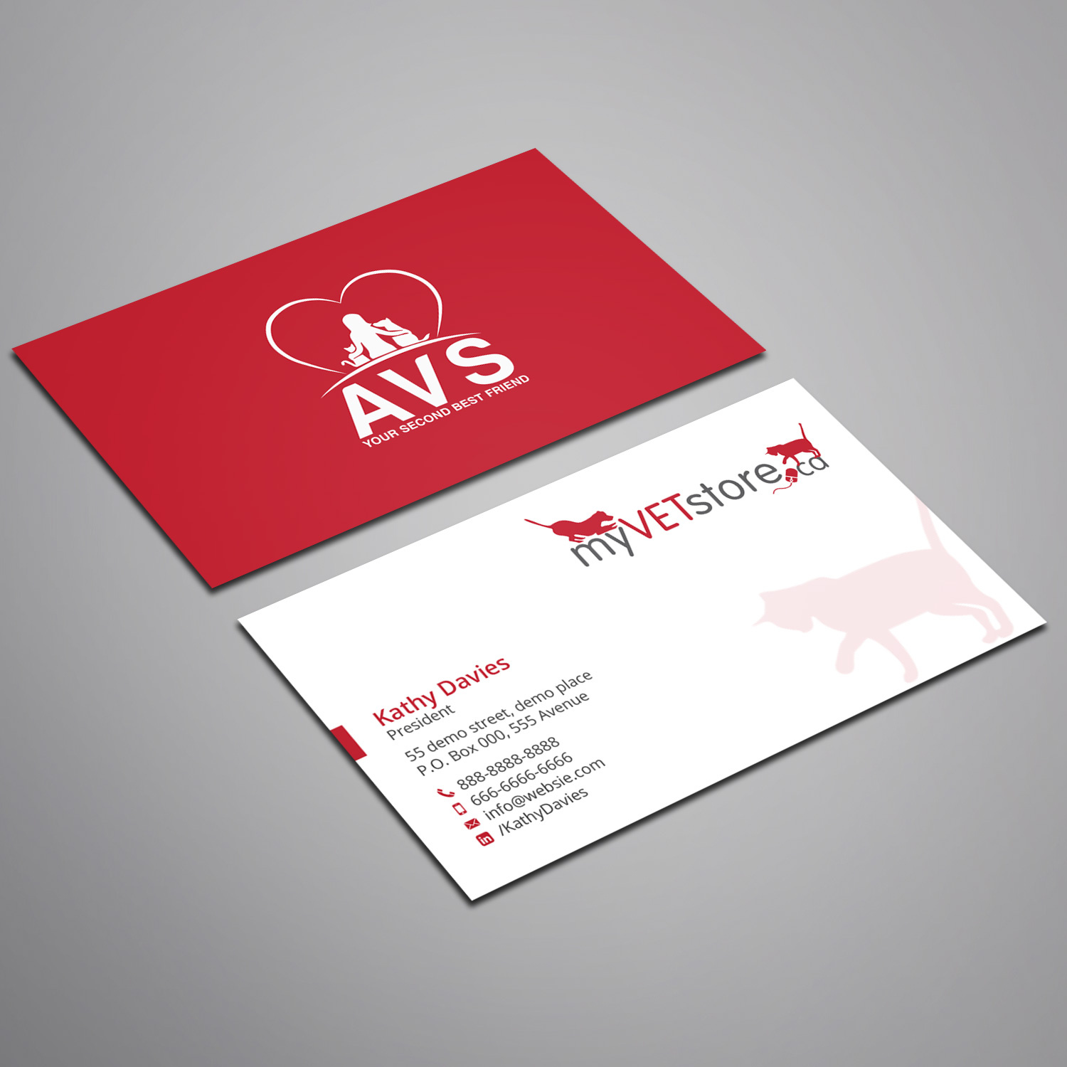 Business Card Design by Right_D for Acumenex Veterinary Solutions | Design #16050005
