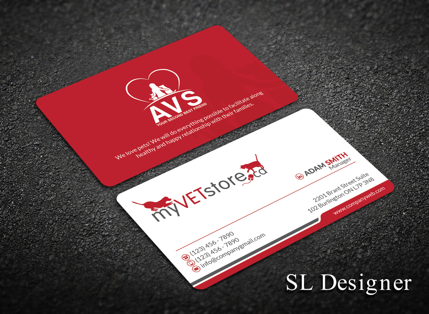 Business Card Design by SL Designer for Acumenex Veterinary Solutions | Design #16022301