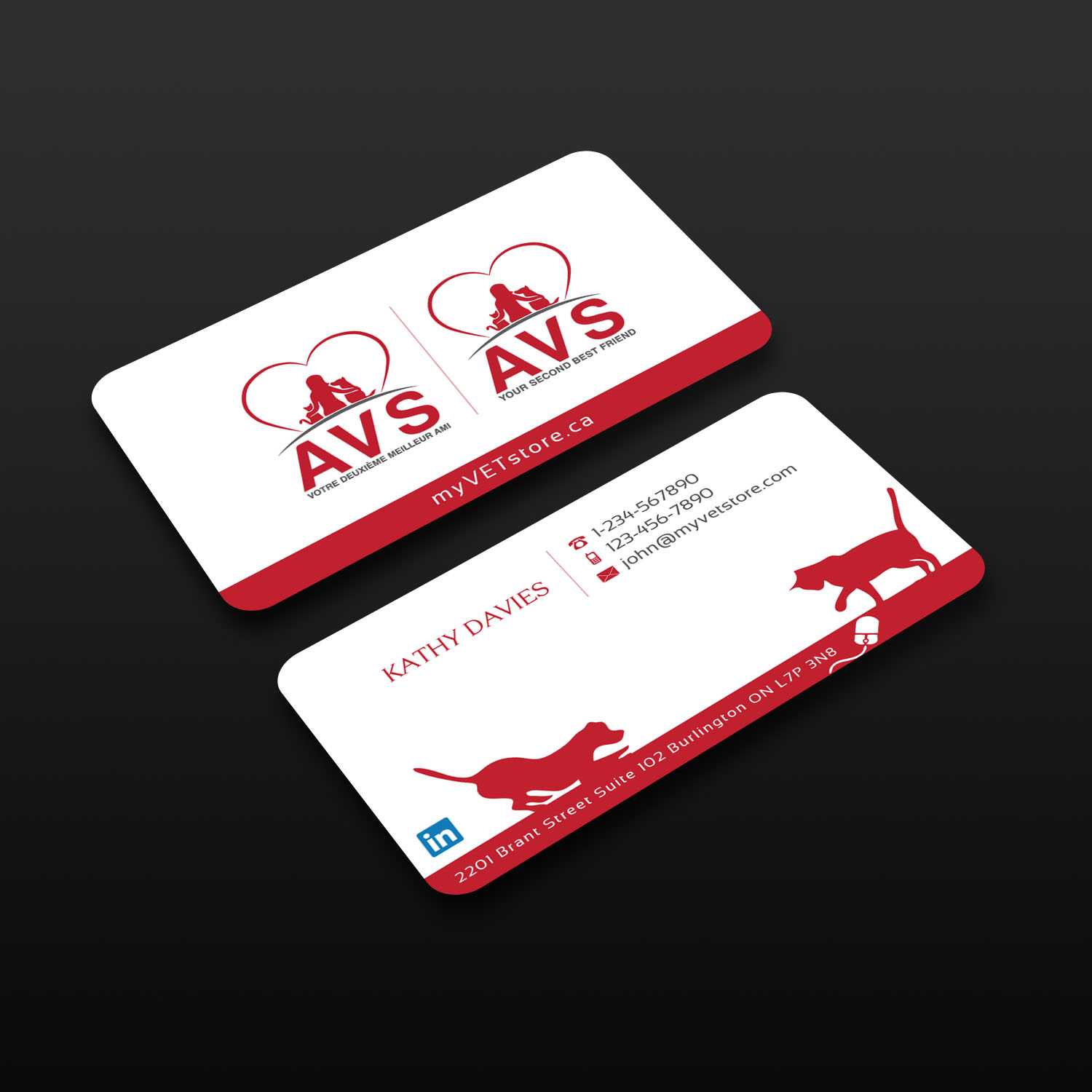 Business Card Design by Creative Jiniya for Acumenex Veterinary Solutions | Design #16075937