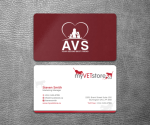 Business Card Design by SS_Designs for Acumenex Veterinary Solutions | Design: #16027791