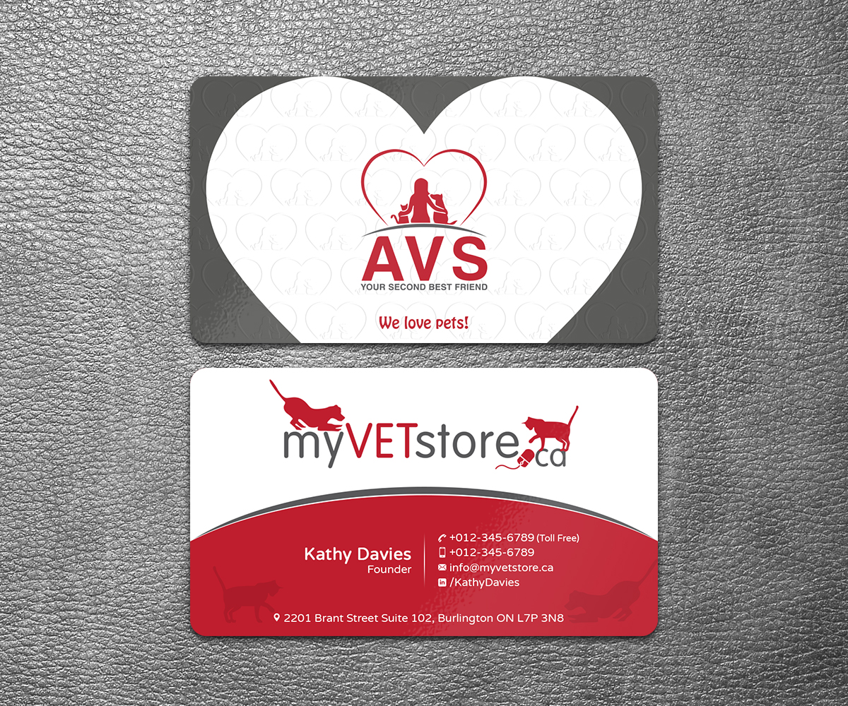 Business Card Design by SS_Designs for Acumenex Veterinary Solutions | Design #16042411