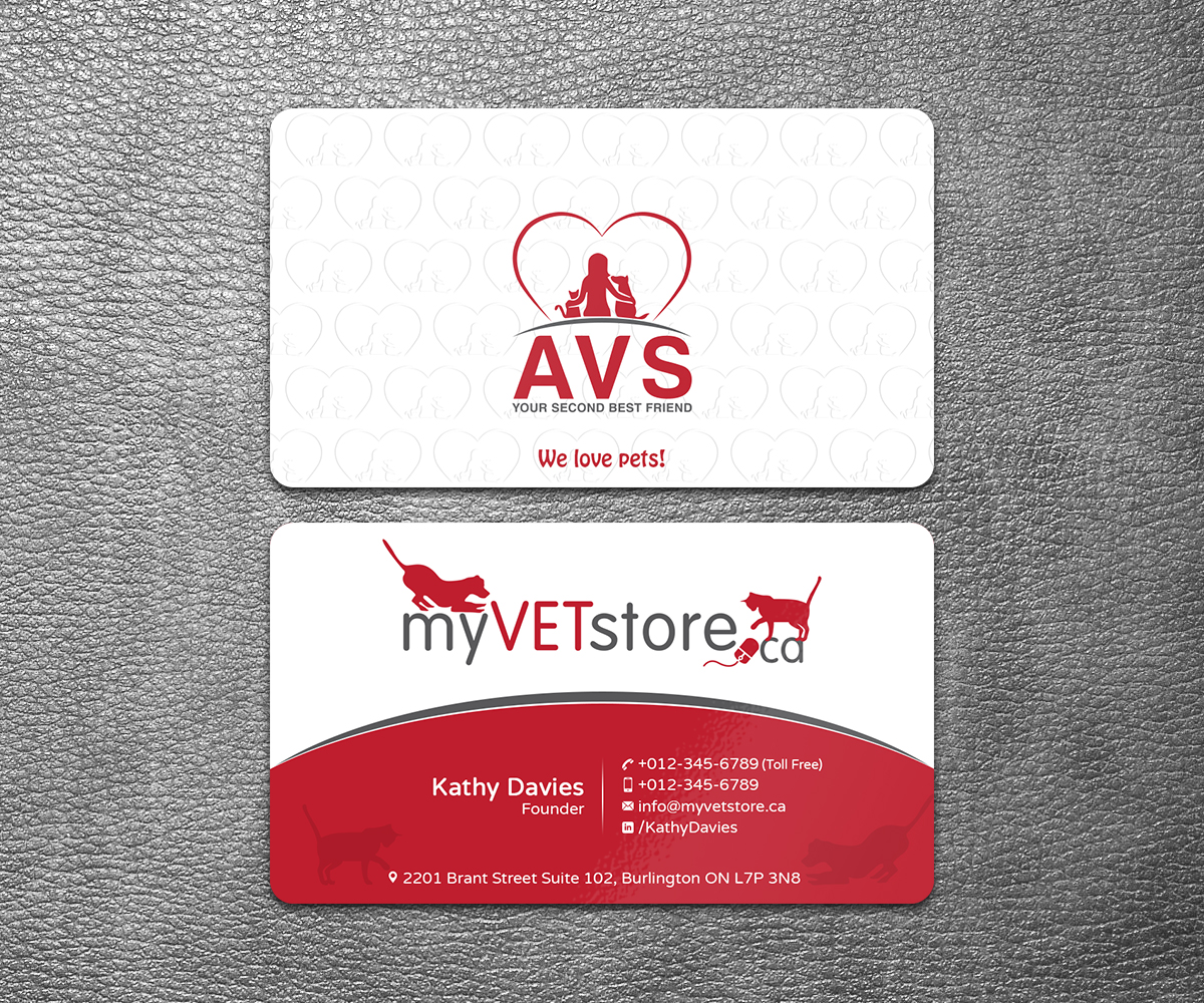 Business Card Design by SS_Designs for Acumenex Veterinary Solutions | Design #16042412