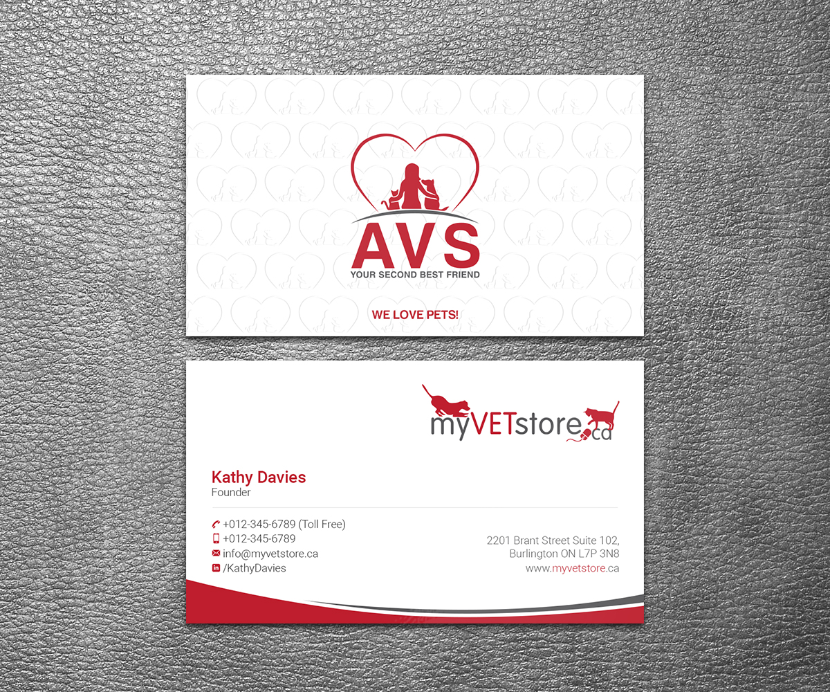 Business Card Design by SS_Designs for Acumenex Veterinary Solutions | Design #16058778