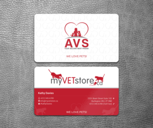 Business Cards for a company that provides webstore services to veterinarians | Business Card Design by SS_Designs