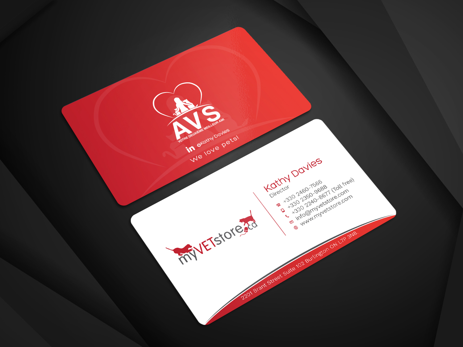 Business Card Design by Graphic Flame for Acumenex Veterinary Solutions | Design #16026325