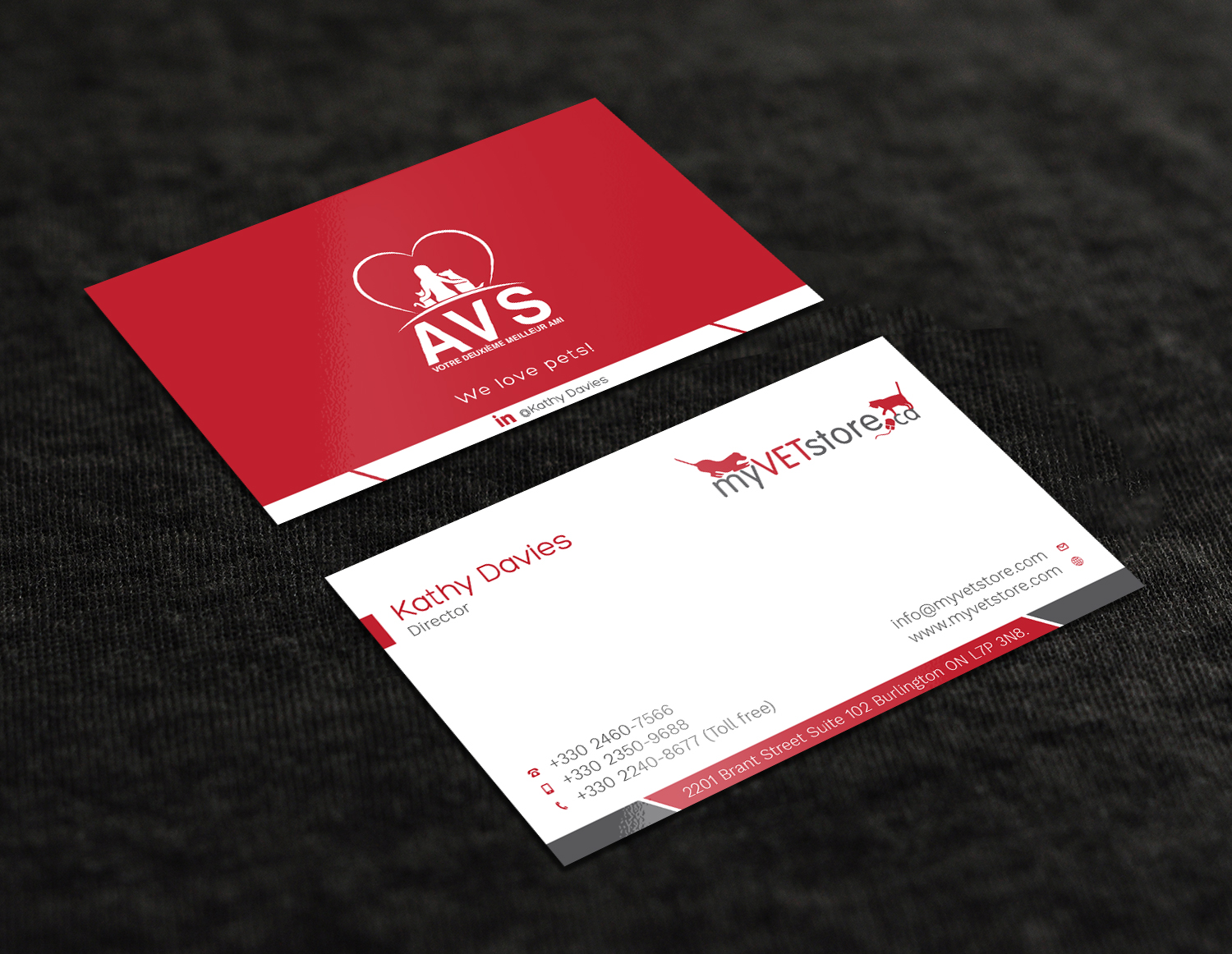 Business Card Design by Graphic Flame for Acumenex Veterinary Solutions | Design #16026326