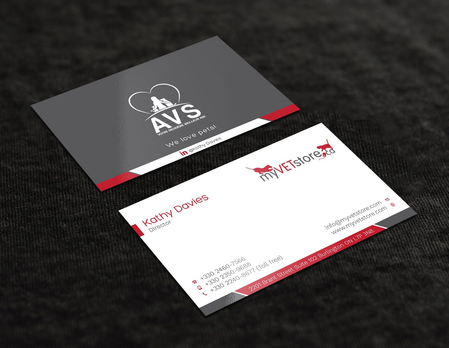 Business Card Design by Graphic Flame for Acumenex Veterinary Solutions | Design #16026327