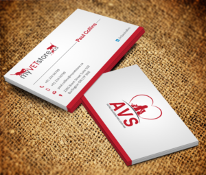 Business Cards for a company that provides webstore services to veterinarians | Business Card Design by Owaisias
