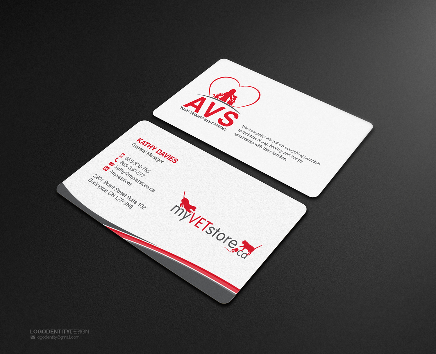 veterinary business cards