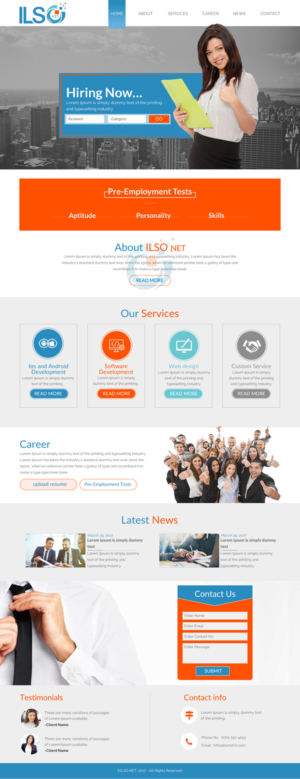 Web Design par rightway pour ILSO Net, LLC | Design : #16047268
